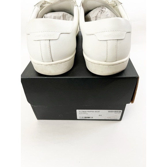 SAINT LAURENT Low Cut ALPHA SIGMA Sneakers White Size 44 - Picture 6 of 14